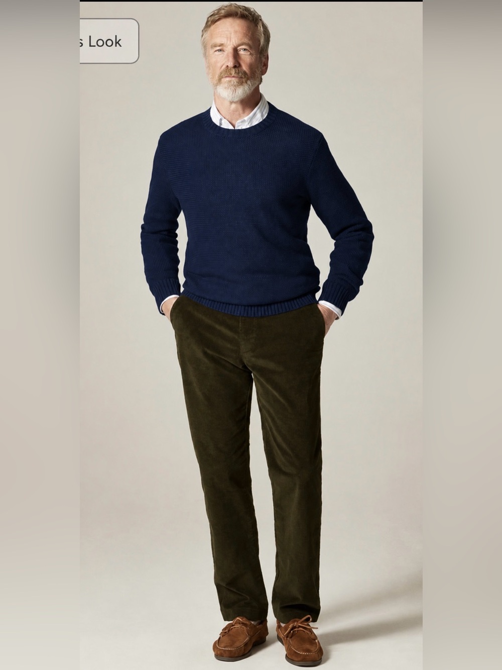 J.Crew Broken-in Straight pant in stretch corduroy in woodland olive